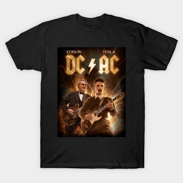 Edison Dc Vs Ac T-Shirt by keng-dela